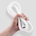 Silicone Shower Hose Extra Long,Explosion Proof Anti Winding Showerhead Hose,Used In Showerheads Spray Bidet Bathing Toilet Cleaning Flexible RV Shower Hoses Replacement (White, 59 In)