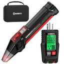 KAIWEETS Circuit Breaker Finder with LCD Display, GFCI Outlet Tester, Electrical Circuit Tracer Tool with NCV Test & Flashlight, Includes Carrying Case - KT301