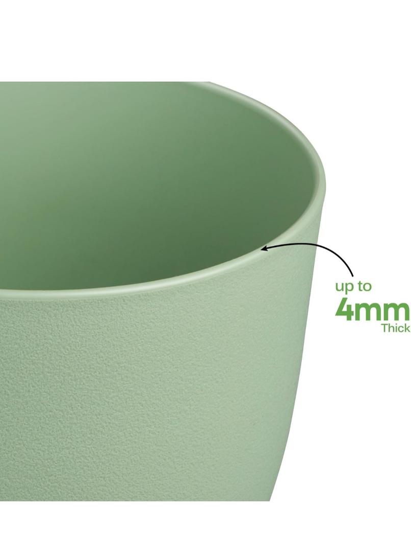 Plant Pots 8 Inch Set of 3, Flower Pots with Multi Mesh Drainage Holes, Planters for Indoor Outdoor Garden Plants and Flowers (Multicolor)