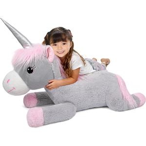 Giant Unicorn Stuffed Animal, 38 inch Big Stuffed Animal, Large Cute Plush for Kids Boys Girls Birthday Gifts (Unicorn)