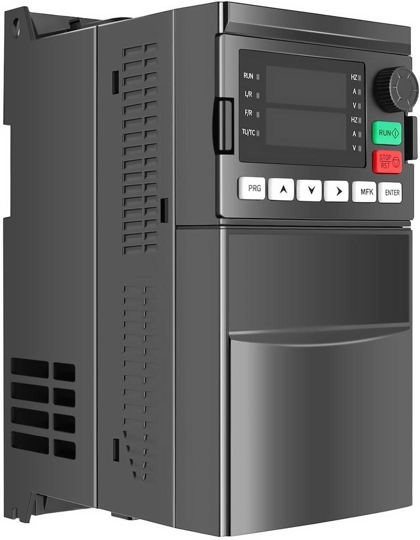 VFD 0.75KW 220V Variable Frequency Drive 1HP 1 or 3 Phase 50/60HZ Input 0-3200 HZ 3 Phase Output 4A Inverter Converter Variable Frequency Controller for CNC Spindle Motor Speed Control