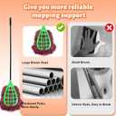 Large Outdoor Broom, Commercial Industrial Grade Yard Broom with 81.5" Long Handle, Durable Fiber Sweeping Broom for Patio, Garage, Driveway, Lawn and Sidewalk Cleaning