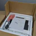 Nightstand with Charging Station, Bedside Tables with Glass Decorative Door, Black Wood Grain End Table, Side Table with 2 Tiers Storage Space for Bedroom Living Room CAMLBZ07XE