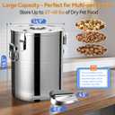 Newget 40 Lbs Stainless Steel Dog Food Storage Container, Large Airtight Pet Food Storage Bin with Lid to Keep Fresh, Metal Container with Scoop for Dog, Cat, Bird Seed, Rice, Grain & Kitchen Pantry