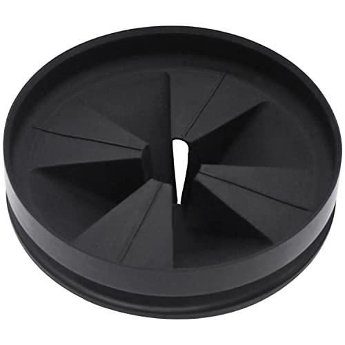 Garbage Disposal Splash Guards 3 3/8" Sink Baffle QCB-AM Replacement for InSinkErator Evolution Series, Upgraded Removable Quiet Collar Drain Plugs, Garbage Disposer Accessories, Black