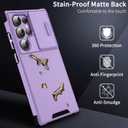 Slide Camera for Samsung Galaxy Note 10+ Plus Case, 2 in 1 Military Drop Shockproof Heavy Duty Protection Anti-Fingerprint Funda Cover for Samsung Galaxy Note 10 Plus, Purple