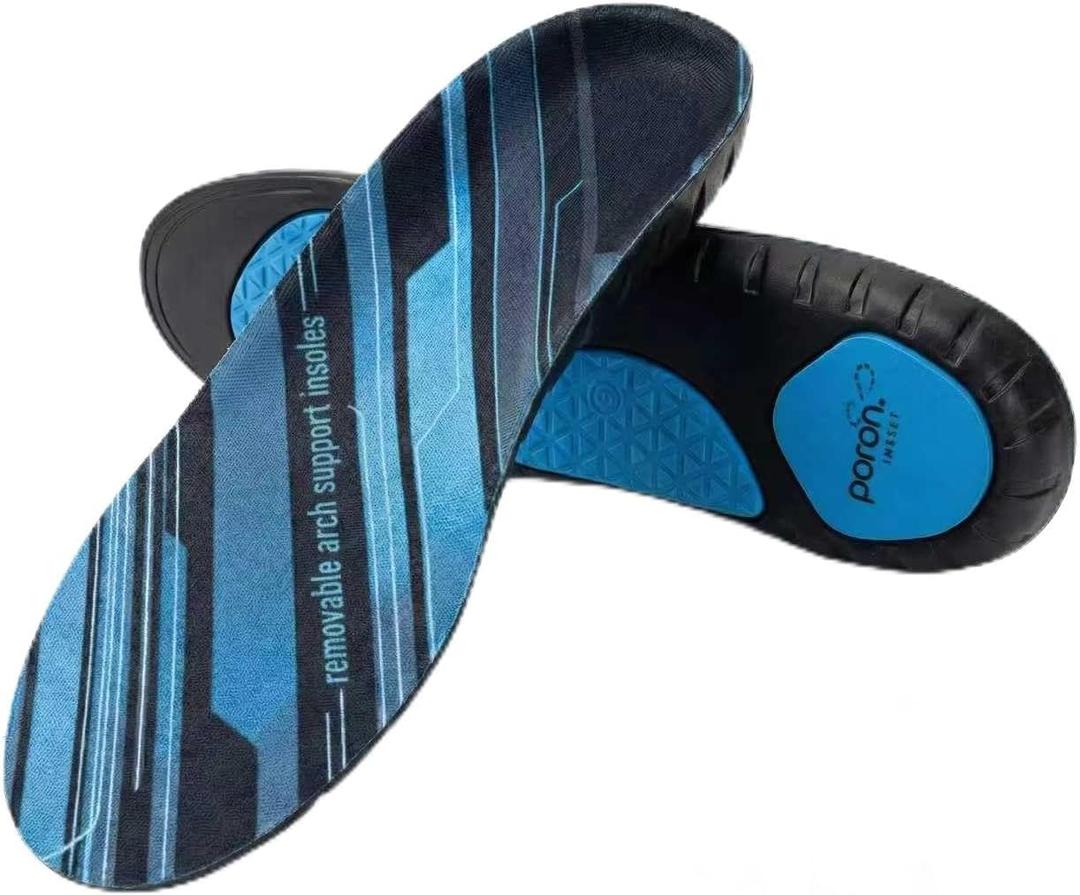 PORON Arch Support Insoles for Standing All Day, Men & Women Adjustable Cushion Shoe Inserts, Plantar Fasciitis & Heel Pain Relief for Nurses, Teachers, Warehouse & Retail Workers