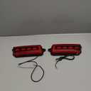 Red Lens LED DRL Rear Reflector Bumper Fog Light Brake Turn Signal Lamp 3 in 1 Compatible With Jeep Grand Cherokee 2005 2006 2007 2008 2009 2010 WK1 (RED)