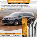 3 Wipers Replacement for Toyota Sienna 2021 2022 2023 2024 Windshield Wiper Blade with Rear 26"+20"+12inch