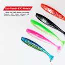 3 x Fishing Soft Plastic Lures 20pcs 3" Paddle Tail Lures for Freshwater and Saltwater Bass Lures (red)