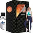 Portable Steam Sauna for Home with 3L 1200W Steamer, 9-Level Remote Control, Foldable Chair & Extra-Large Tent (2.6 x 2.6 x 5.9)  Personal Sauna Box for Relaxation and Comfort