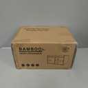 Bamboo Desk Organizer - Stackable, No Assembly Required, Ideal for Office/Home Use - Perfect for Toiletries, Stationery, Accessories. (White, Two Level Drawer Box With Sides)