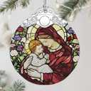 Virgin Mary Stained Glass Ornament, Christian Christmas Ornament, Religious Christmas Decoration, Holiday Decor, Gifts for Christian, Religious Gifts, Gift Exchange, Gift Idea