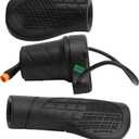 Half Throttle Handle, 76x Half Turn HandleHalf Throttle Modified Throttle Part Modified Part Handlebar Grip Speed Throttle for Electric (Black)