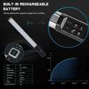 RGB LED Video Light Wand Stick with Tripod & Remote Control, 9 Color Modes, 3200K-9900K