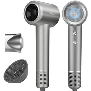 High Speed Hair Blow Dryer｜Professional Salon Grade Air Speed, Negative Ion Hair Care｜Quiet Design｜Suitable for Thick Hair/Styling with Nozzle & Diffuser, Long Motor Lifespan