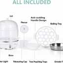 Bear Egg Cooker,14 Egg Capacity Hard Boiled Egg Cooker, Rapid Electric Egg Boiler Maker & Poacher for Hard Boiled Scrambled Omelets Poached Eggs Steamed Vegetables Dumplings with Egg Piercer (White)