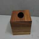Tissue Box Cover Square, Acacia Wood Tissue Box Holder with Slide-Out Bottom, Wooden Tissue Box Cover Cube for Bathroom, Bedroom, Dinner Table, 5.5 x 5.5 x 6.1 inches