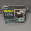 Leather Look Recliner Chair Covers, 4-Pieces Stretch Recliner Cover, Soft Reclining Chair Slipcover, Washable Furniture Protector for Lazy Boy Recliner (1 Seater, Brown)