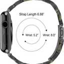 Band Compatible with iWatch 38mm 40mm 41mm 42mm, Colorful Resin Replacement Bracelet Strap for Apple Watch Series 10/9 / 8 / Ultra / 7 / SE / 6/5 / 4/3 Women Men (Army Green)