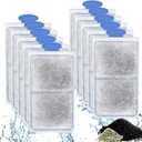driamor 10 Pack PF-S Fish Tank Filter Cartridges Compatible with PF10 Power Filters Small Fish Tank Filters Cartridge Thickened Cotton with Zeolite Aquarium Filter Cartridge Replacement