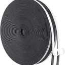 MAGZO Weather Stripping Door Seal,1/4 Inch Wide X 1/16 Inch Thick Adhesive Foam Tape Soundproof Weatherstripping for Windows, 2 Rolls Total 65FT Black