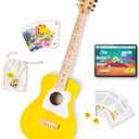 Loog Pro VI Acoustic kids real guitar for Beginners Compact size Ages 9+ Learning app and Lessons included Yellow