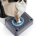Cat Litter Box Ramp, Litter Box Step Mat with Filter Function, Cat Litter Catcher for Self-Cleaning Litter Boxes, Cats Pedal Stool Ideal for Kitten & Elderly Cats (Dark Grey)