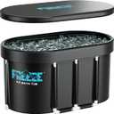 ISIDO Upgraded XL 129 Gal Oval Ice Bath Tub with Cover, Portable Cold Plunge Tub for Athletes Cold Water Therapy and Recovery - Ice Baths for Home Gyms Indoor use