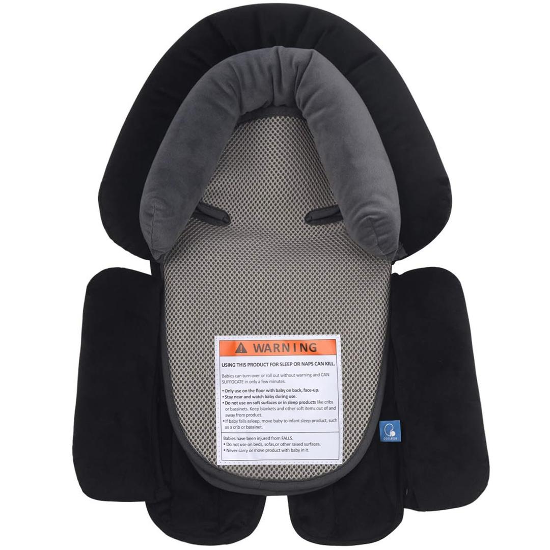 COOLBEBE Upgraded 3-in-1 Babybody Support for Newborn Infant Toddler - Extra Soft Car Seat Insert Cushion Pad, Perfect for Carseats, Strollers, Swings, Black