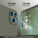 Magnetic for iPhone 14 Pro Max Case, Compatible with MagSafe, [Full Camera Protection][2 Screen Protectors], Suction Cup Phone Mount Silicone Shockproof Protective Phone Case 6.7", Olive Green