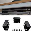 PIAOLGYI Under Desk Double Decker Laptop Holder Mount with Screw, Under Desk Laptop Mount Bracket, Add On Under Table Keyboard Storage (3 Pcs)