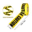 Premium Yellow Caution Tape Roll, 3 inch x 1000 feet, Ideal Use for Danger/Hazardous Areas/Crime Scene Halloween Party Decorations (3-Pack)
