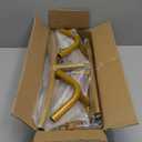 Nisoger 7.2FT Round Backdrop Stand, Circle Gold Balloon Wedding Arch Frame, Metal Wedding Backdrop With Storage Bag For Valentines Day Parties, Baby Shower, Ceremony and Graduation Decorations