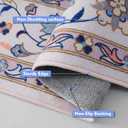 2x3 Entryway Rug 2x3 Washable Area Rugs Non-Slip Low Pile Throw Small Kitchen Rugs for Entryway Door Mat Indoor Entrance Bathroom,Printed Vintage Home Decor Rug (Pink Floral)