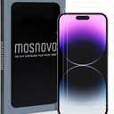 3 x MOSNOVO Premium Glass Screen Protector for iPhone 14 Pro [Guidance Frame Include] (Pack of 2) [Easy Install][Anti Scratch][Advanced HD Clarity][Bubble Free][Case Friendly]
