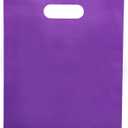 Merchandise Bags Purple Color 100 Count 9"x12" Size 1.5Mil With Handles