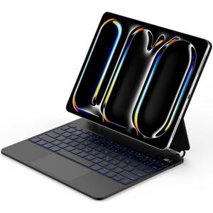 Magic Keyboard Case for iPad Pro 13-inch (M4, 2024) With Full Range Touch Trackpad, 7 Color Backlit - Black
