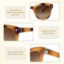 Madison Avenue 2 Pack Round Vintage Bifocal Reading Sunglasses for Women, Trendy Style Sun Reader Glasses UV Protection Black/Brown Demi +3.0