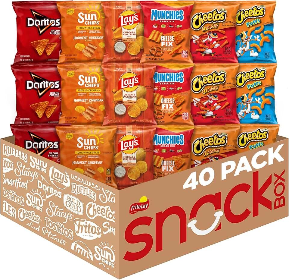 Frito Lay SPPPOA040133 Cheesy Mix Variety Pack, (Pack of 40) Exp. 06/30/2026