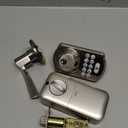 Veise Keyless Entry Door Lock with 2 Knobs, Electronic Backlit Keypad Deadbolt with Handle Set, Auto Lock, One-time Codes, Smart Deadbolt for Front Door, Easy Installation, Satin Nickel