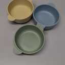 Baby Bowls with Suction, 3 Pack Baby Led Weaning Supplies, Soft Silicone Food Bowl for Babies Kids Toddlers, BPA Free, Microwave and Dishwasher Safe, Multicolor (Blue)