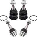 TRQ Front Upper & Lower Ball Joint Set RH and LH Compatible with Steel Arms 15-20 Cadillac Escalade & ESV Chev Suburban GMC Yukon XL14-18 Chev Silverado 1500 GMC Sierra 1500 16-20 Chev Tahoe GMC Yukon