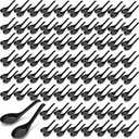 Hushee 200 Pcs Asian Soup Spoon Bulk Large Chinese Noodle Ramen Reusable Japanese Wonton Rice Dumpling Pho Dinner Spoons for Home Restaurant Kitchen