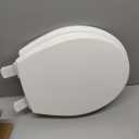 Mayfair Caswell Modern Slow Close Toilet Seat, Durable Plastic Seat, Made in USA, Round, White