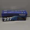 Brother Genuine TN227, TN227BK, High Yield Toner Cartridge, Replacement Black Toner, Page Yield Up to 3,000 Pages, TN227BK