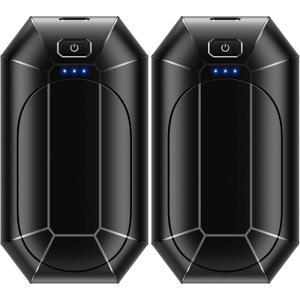Hand Warmers Rechargeable, Dnaleao 2 Pack 4000mAh Electric Portable Pocket Heater, Heat Therapy Great for Outdoors, Hunting, Golf, Camping, Warm Gifts (Black)