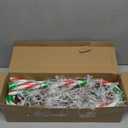 10 in 1 Christmas Candy Cane Snowflake Lights with Stakes, 16Inch 8 Modes Christmas Candy Cane Pathway Marker Lights with Timer for Xmas Walkway Yard Lawn Outdoor Decor(Red, Green, White)