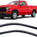 in-Channel Rain Guards for 2019-2025 Chevy Silverado & GMC Sierra 1500 Standard Cab, Window Visor Shields Vent Deflector Shade Wind Dark Smoke for 2020-2025 Silverado/Sierra 2500 HD 3500 HD, 2PCS