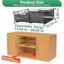 bukfen Pull Out Cabinet Organizer Expandable(11.42"-20.08"), under sink organizers,Pull Out Drawers for Cabinets in Kitchen, Pantry or Bathroom 2 Pack